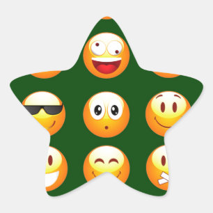 dark green emoji star sticker