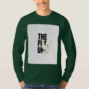 Dark green full sleeve T-shirt with pigeon picture