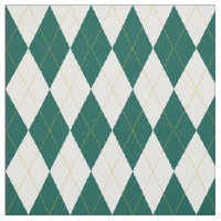 Dark Green | Gold | White Diamond Argyle Pattern
