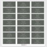 Dark Green Guest Address Labels<br><div class="desc">These dark green guest address labels are perfect for your rustic winter wedding. The champagne pink font along with the forest green background is sure to bring your boho Christmas theme together. Make sure to look through the rest of the collection to complete your wedding suite!</div>