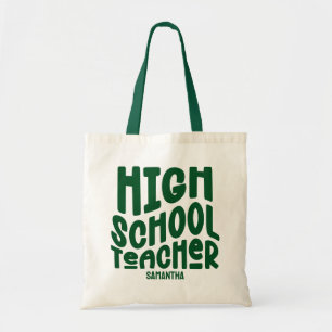 Dark Green High School Teacher   Tote Bag