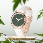 Dark green initials personalised eWatch Watch<br><div class="desc">Gift for her,  dark green wrist watch</div>
