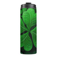 DARK GREEN INTRICATE IRISH CELTIC SHAMROCKS