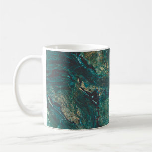 Dark green marble: luxurious texture. coffee mug