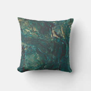 Dark green marble: luxurious texture. cushion