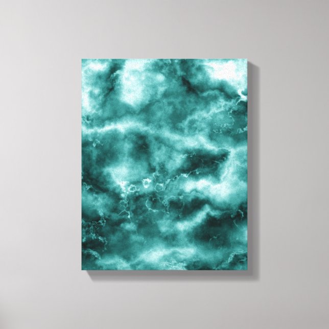 Dark Green Marble Texture Canvas Print (Front)
