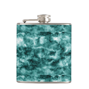 Dark Green Marble Texture Hip Flask