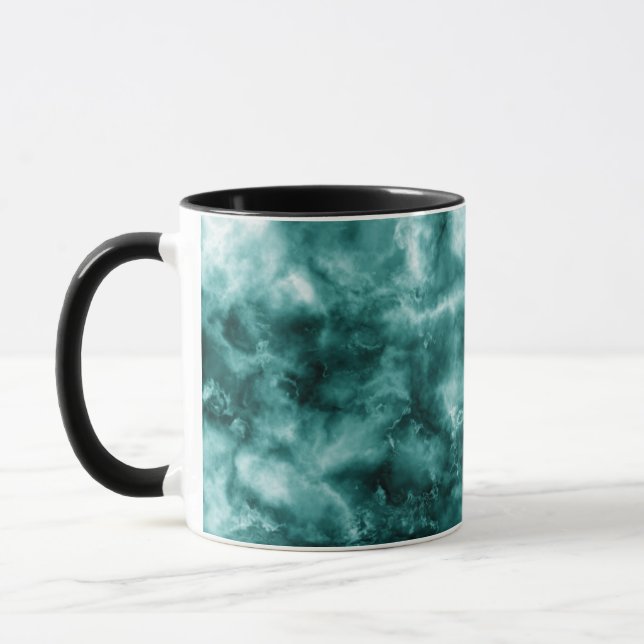 Dark Green Marble Texture Mug (Left)