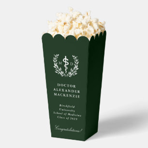 Dark Green MD Asclepius Graduation Favour Box