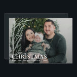 Dark Green Minimal First Christmas Family Photo  Holiday Card<br><div class="desc">Dark Green Minimal First Christmas Family Photo Holiday Card</div>
