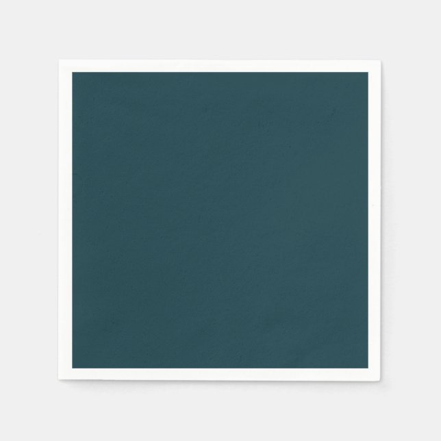 Dark Green Monochrome Solid Colour Elegant Budget Napkin (Front)