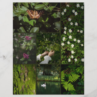 Dark Green Nature Core Scrapbooking Paper