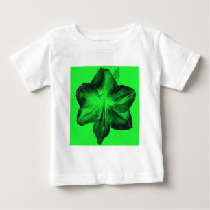 Dark Green on Light Green Amaryllis Baby T-Shirt