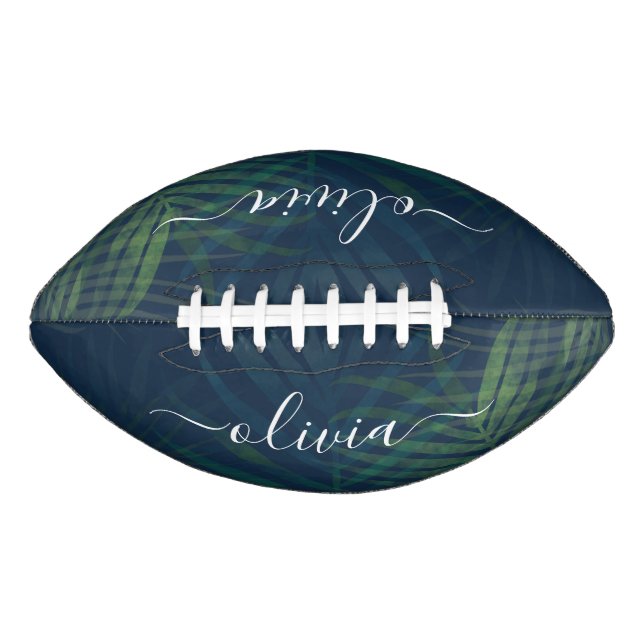 Dark green palms leaves pattern football (Front)