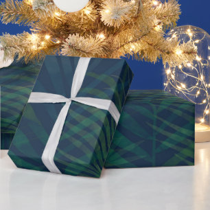 Dark green palms leaves pattern  wrapping paper