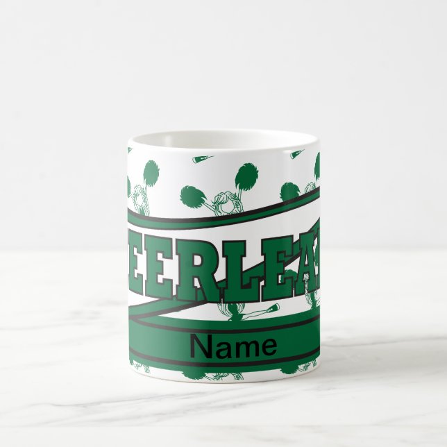 Dark Green Personalise Cheerleader Mugs (Center)
