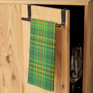 Dark Green Plaid  Tea Towel