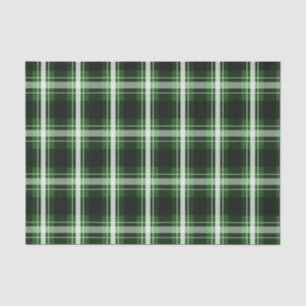 Dark Green Plaid Tissue Paper