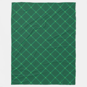 Dark green plaid traditional christmas festive fleece blanket