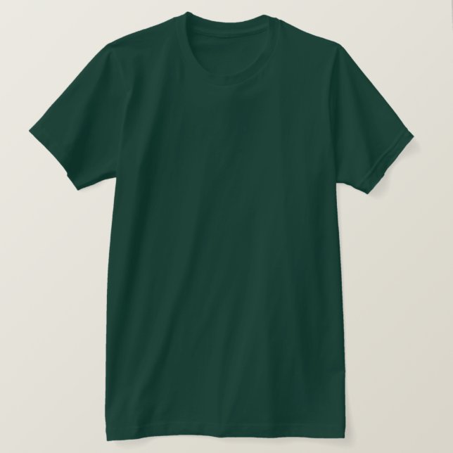 Dark Green Plain Blank Nothing on Front Unisex T-Shirt (Design Front)