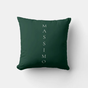 Dark Green Plain Elegant Casual Own Name Cushion