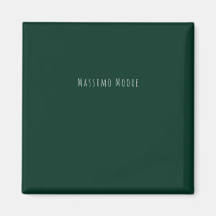 Dark Green Plain Elegant Casual Own Name Magnet