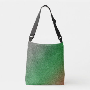 Dark-Green-Red Gradient Glitters Cross-Body Bag
