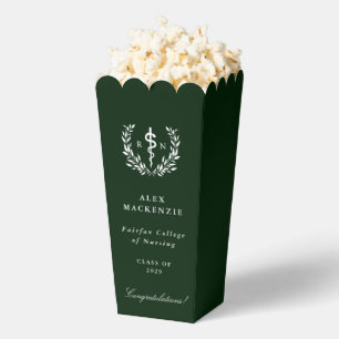 Dark Green Registered Nurse Asclepius Graduation Favour Box