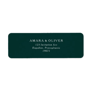 Dark Green Return Address Label