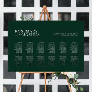 Dark Green Seating Chart Find Your Seat 12 Tables
