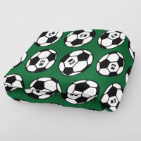 Dark Green Soccer Ball Number Pattern