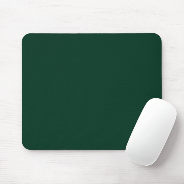 Dark Green Solid Color Mouse Pad (With Mouse)