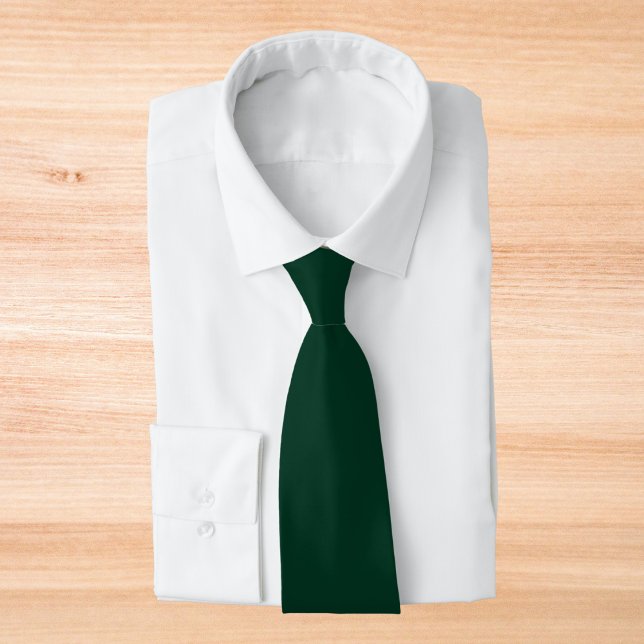 Dark Green Solid Color Tie (Creator Uploaded)