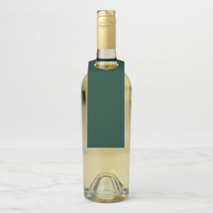 Dark Green Solid Colour Bottle Tag
