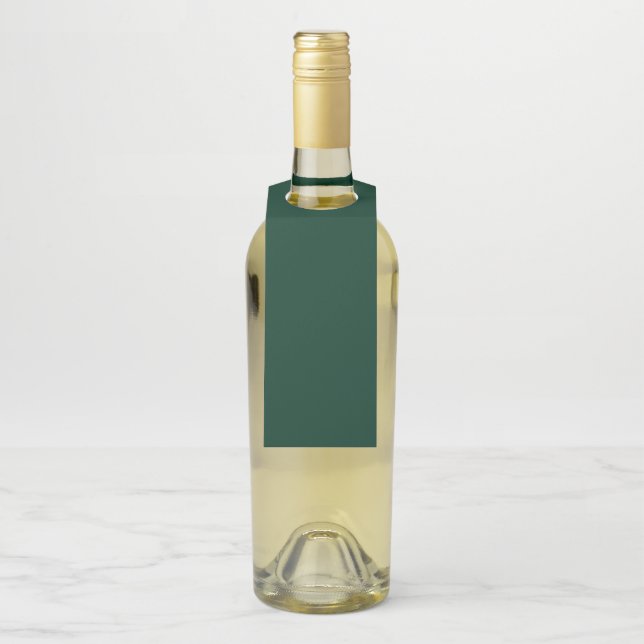 Dark Green Solid Colour Bottle Tag (On Bottle)