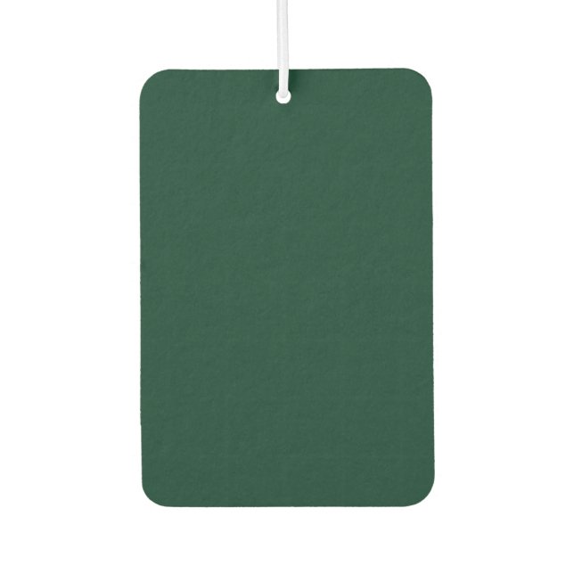 Dark Green Solid Colour Car Air Freshener (Front)