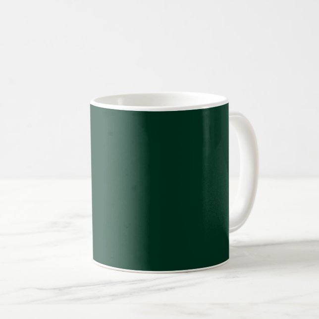 Dark Green Solid Colour Coffee Mug (Front Right)