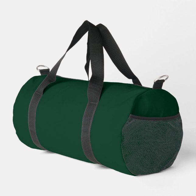 Dark Green Solid Colour Duffle Bag (Right Corner)
