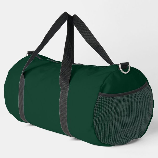Dark Green Solid Colour Duffle Bag (Right Corner)