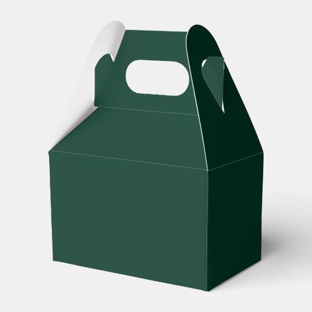 Dark Green Solid Colour Favour Box (Front Side)