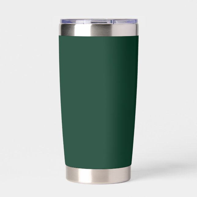 Dark Green Solid Colour Insulated Tumbler (Front)