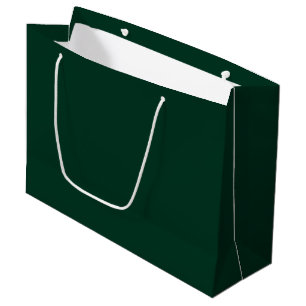 Dark Green Solid Colour Large Gift Bag