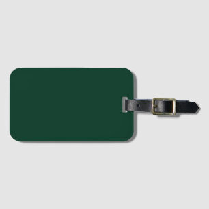 Dark Green Solid Colour Luggage Tag