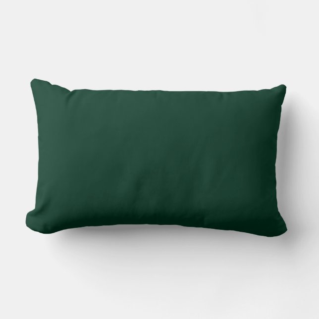Dark Green Solid Colour Lumbar Cushion (Front)
