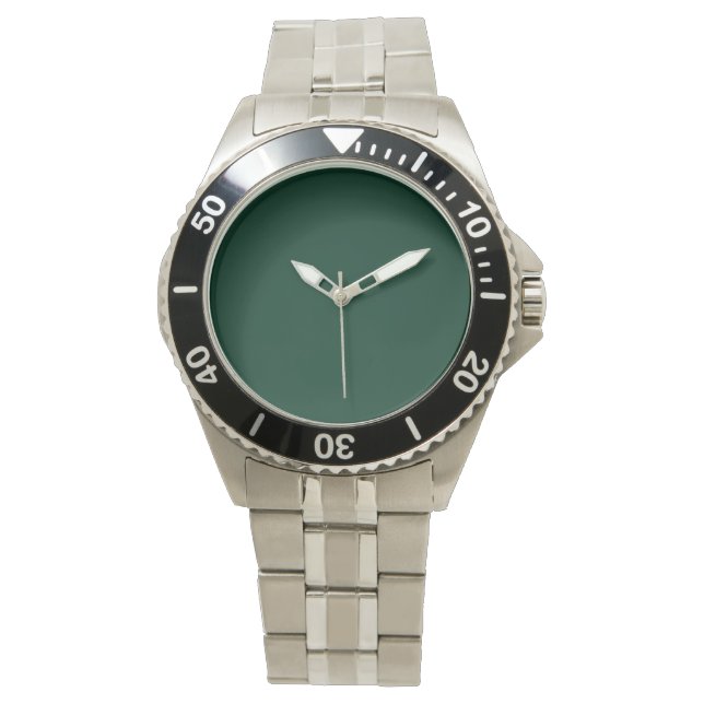 Dark Green Solid Colour Watch (Front)