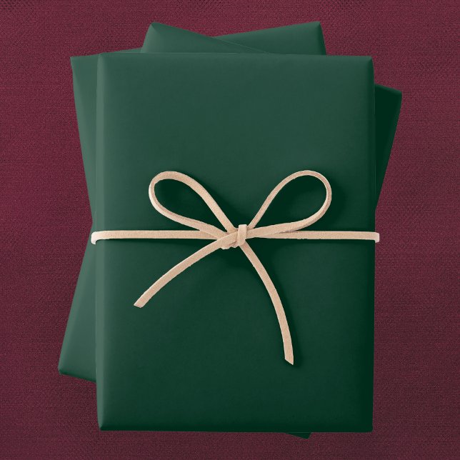 Dark Green Solid Colour Wrapping Paper Sheet (Creator Uploaded)