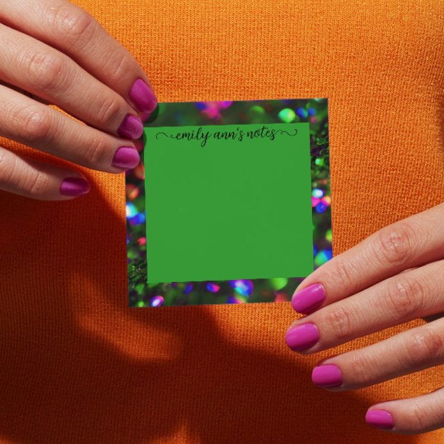 Dark Green Sparkling Post-it Notes (Creator Uploaded)