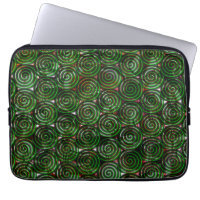 Dark green spirals transparent upon stained image