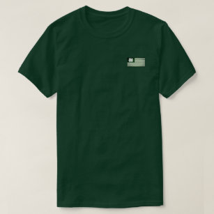 Dark green St Patrick's Day t shirt with flag logo