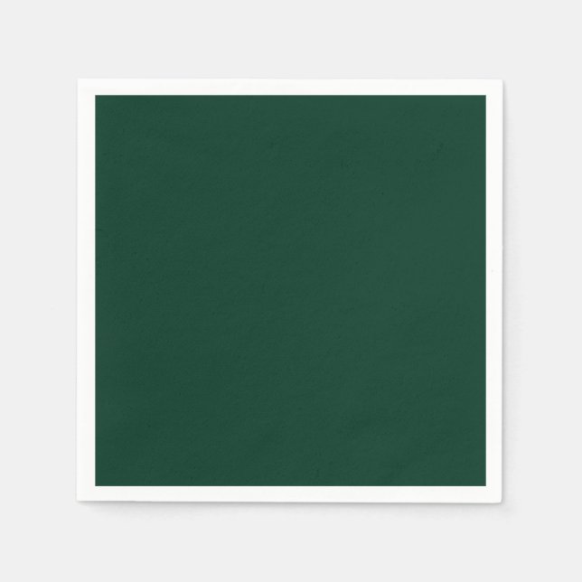 Dark Green Standard Cocktail Paper Napkin (Front)